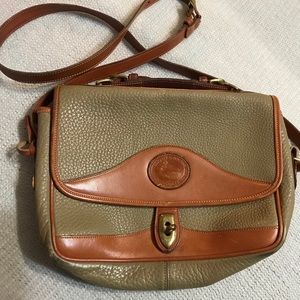 Vintage Dooney & Bourke tan brown satchel leather